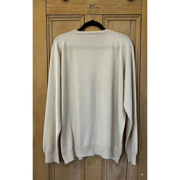 Nautica Golf Mens Vintage 100% Cashmere 2 Ply Knit Sweater Size XL White SP EXC - Picture 8 of 11